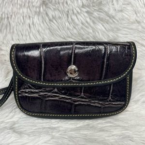 💜Dooney & Bourke Purple Croc Wristlet💜